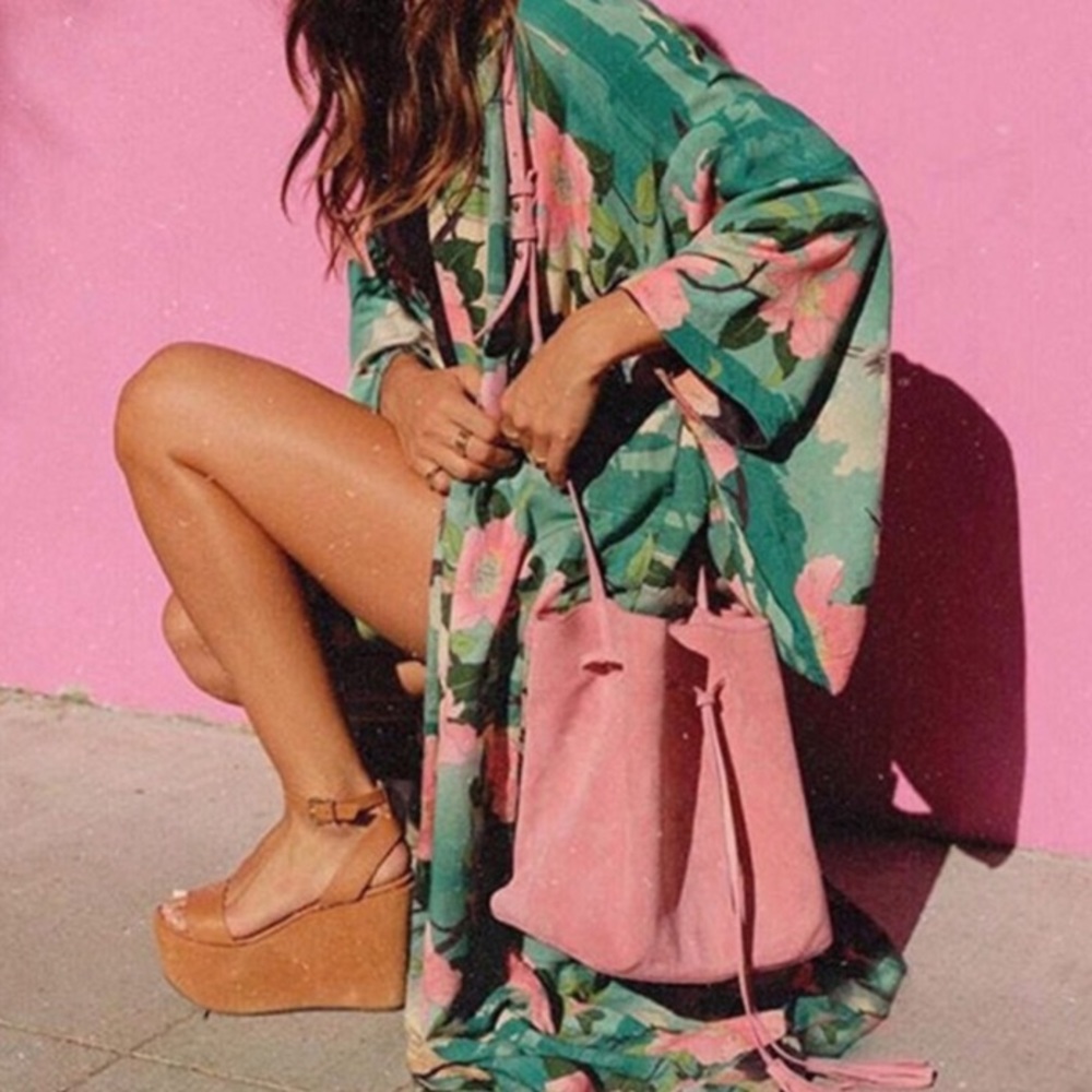 Tropical Bohemian Kimono Duster - Picture 3 of 8